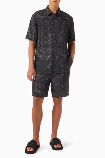 Kaleidoscope-print  Shorts in Viscose
