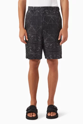 Kaleidoscope-print  Shorts in Viscose
