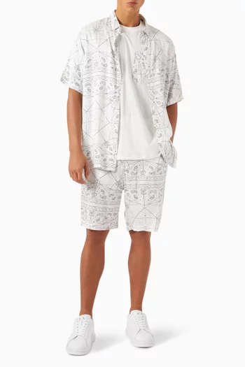 Kaleidoscope-print  Shorts in Viscose