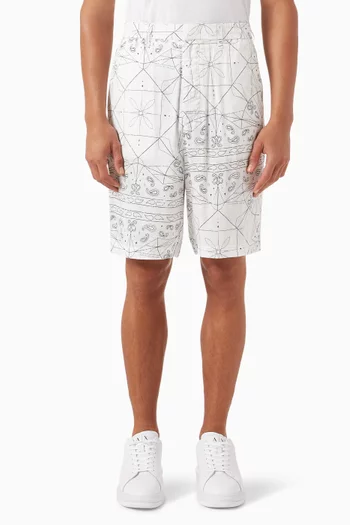 Kaleidoscope-print  Shorts in Viscose