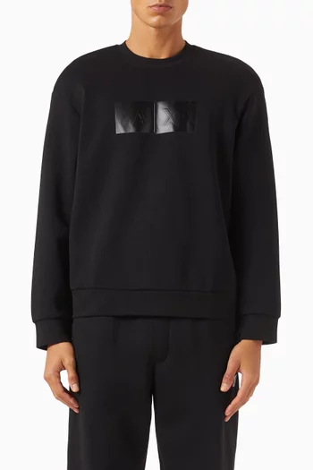 Vinyl Logo Sweatshirt in Cotton-blend