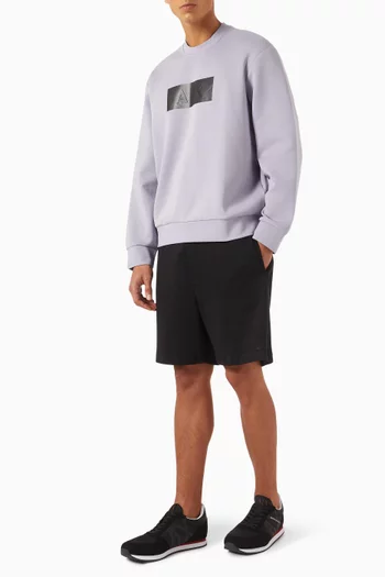 Vinyl Logo Sweatshirt in Cotton-blend