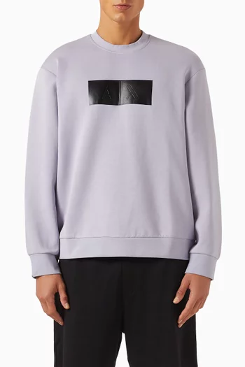 Vinyl Logo Sweatshirt in Cotton-blend