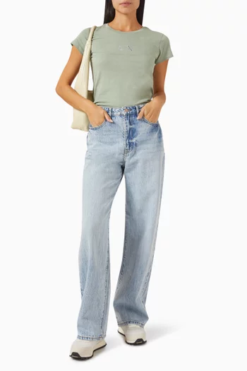 Logo Relaxed Jeans in Denim