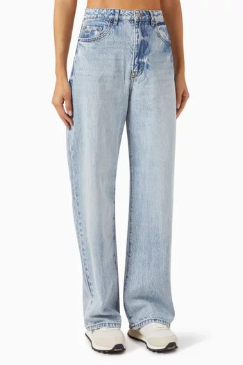 Logo Relaxed Jeans in Denim