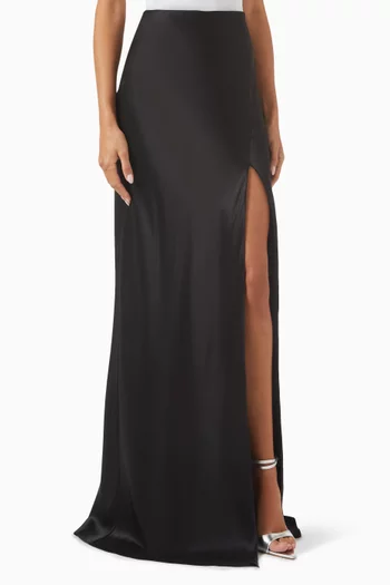 Gala Bias Maxi Skirt in Silk