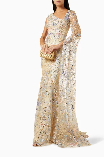 Embellished Cut-out Dress