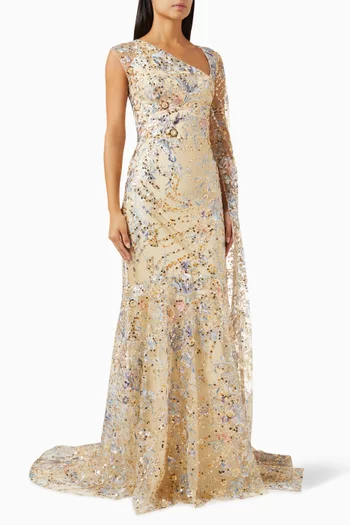 Embellished Cut-out Dress