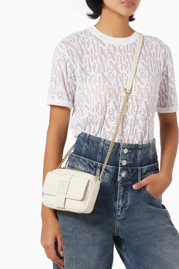 Susie Logo Camera Bag in Faux Leather