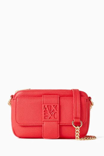 Susie Logo Camera Bag in Faux Leather