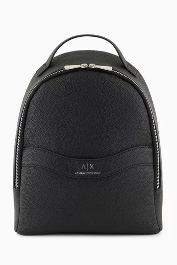 Wave AX Logo Backpack in Faux Leather