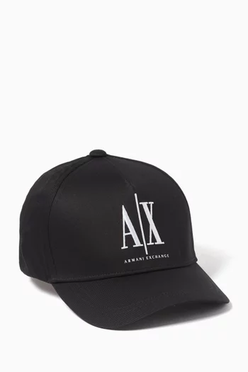 AX Logo Baseball Cap in Cotton