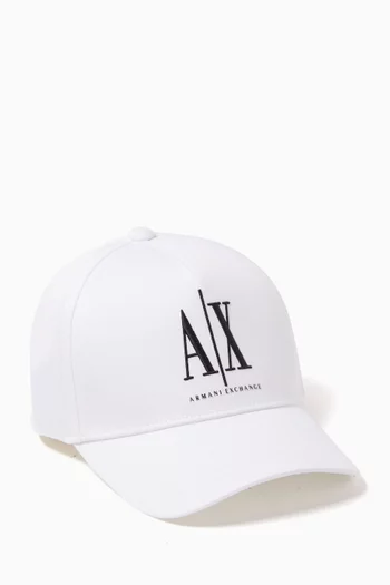 AX Logo Baseball Cap in Cotton