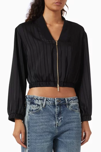 The Grid Half-zip Blouson Jacket