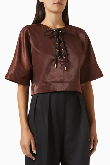 Anorak Lace-up Top