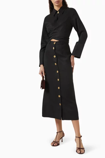 Wrap Crop Top in Tencel