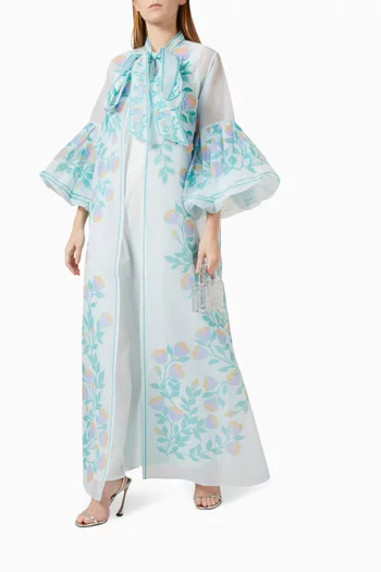 Amyra Floral-print Cape Set