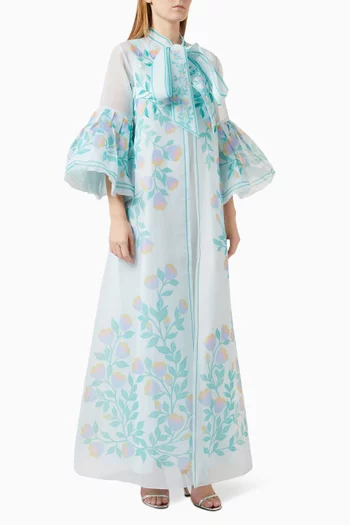 Amyra Floral-print Cape Set