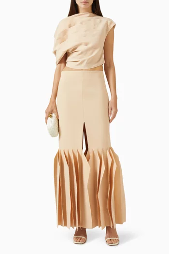 Slit Panel-hem Maxi Skirt