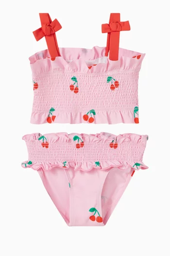 Cherry-print Two-piece Swimsuit