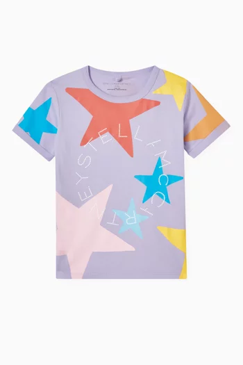 All-over Star Graphic-print T-shirt in Cotton
