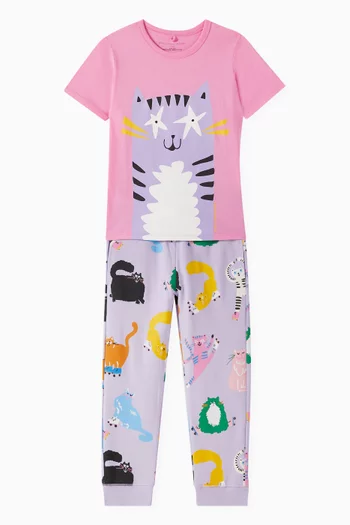 Cat Graphic-print T-shirt in Cotton