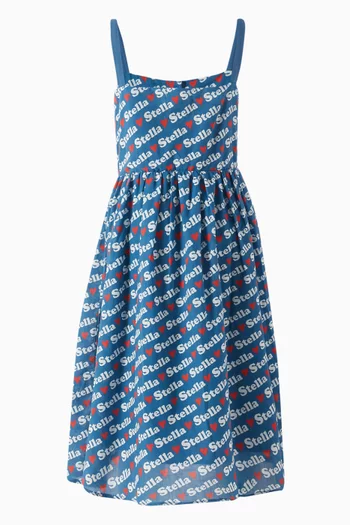 Logo-print Maxi Dress in Organic Cotton