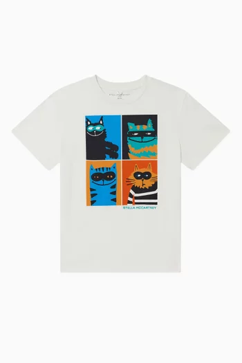 Cats Graphic-print T-shirt in Cotton