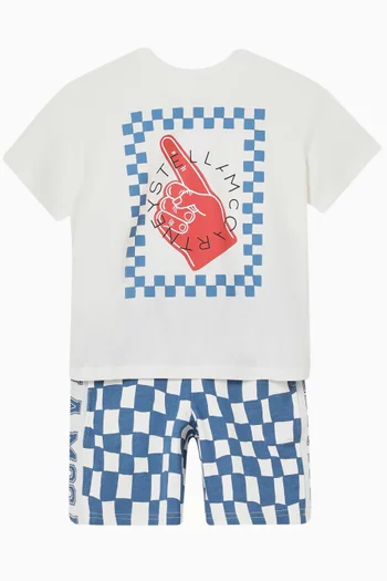 Check Logo-print T-shirt in Cotton