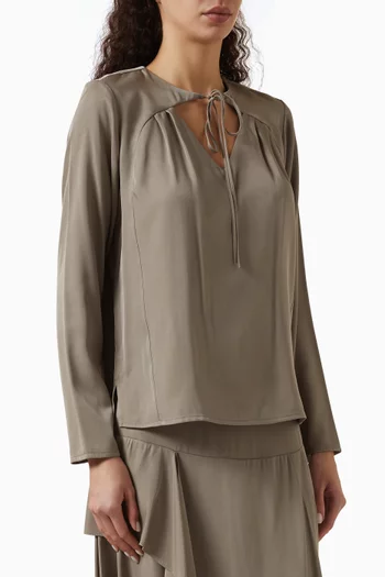 Tie-up Top in Viscose-blend
