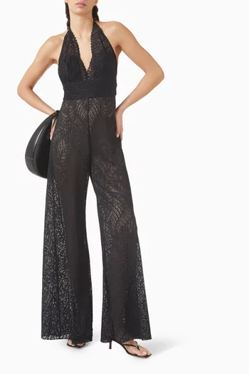 Marta Wide-leg Jumpsuit in Lace