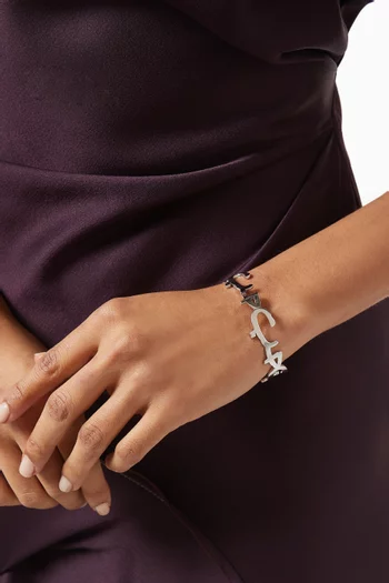 'Hobb' Cuff Bracelet in 18kt White Gold