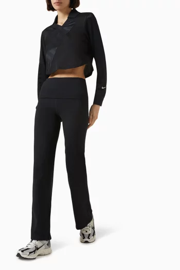 Cropped Long-sleeve Top in Jersey