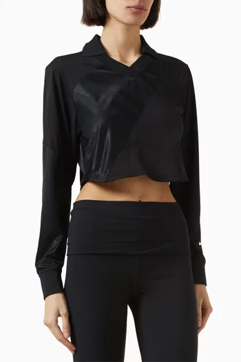 Cropped Long-sleeve Top in Jersey