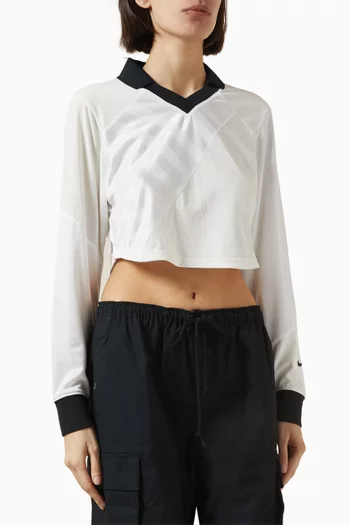 Cropped Long-sleeve Top in Jersey