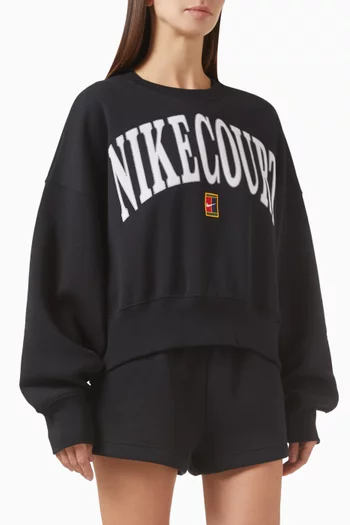 Logo Oversized Sweatshirt in Fleece