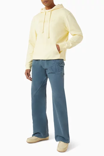 Logo-embroidered Hoodie in Cotton Jersey