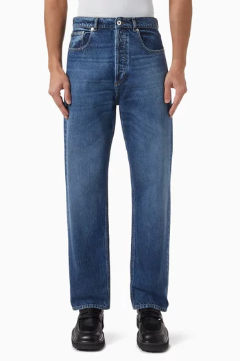 Straight Leg Jeans in Denim