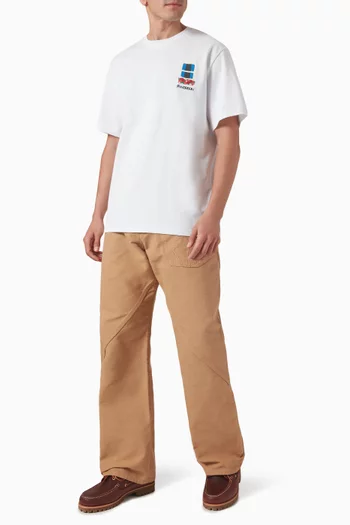 Window Embroidered T-shirt in Cotton Jersey