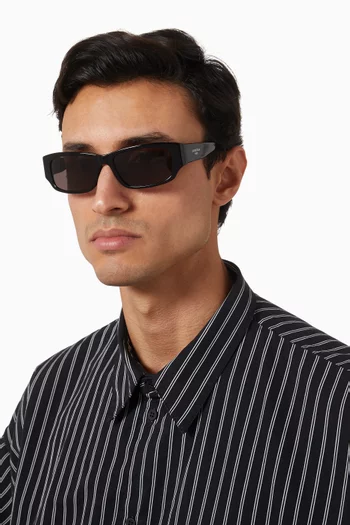 نظارة شمسية بإطار مستطيل أسيتات