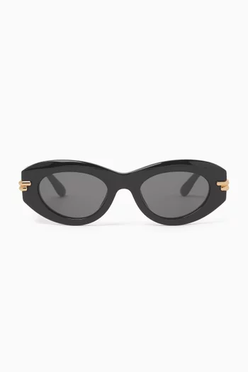 Oval Sunglasses in Acetate