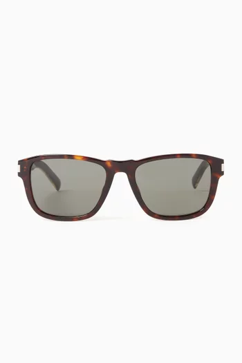 Rectangular Sunglasses in Recycled Acetate