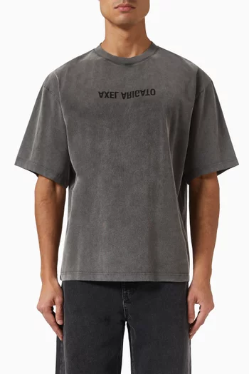 Distort Washed T-shirt in Organic Cotton-jersey