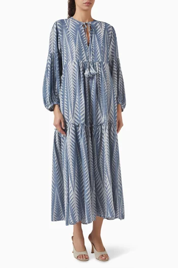 Zakar Maxi Dress in Cotton-silk