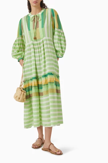 Zakar Printed Maxi Dress in Cotton