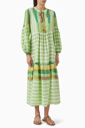 Zakar Printed Maxi Dress in Cotton