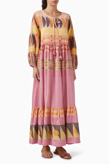 Zakar Printed Maxi Dress in Cotton