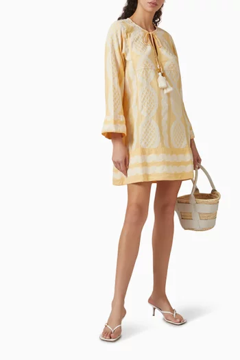 Zakar Printed Mini Dress in Cotton-blend
