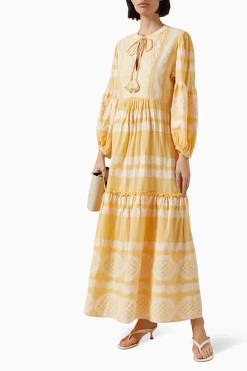 Zakar Printed Maxi Dress in Cotton-blend