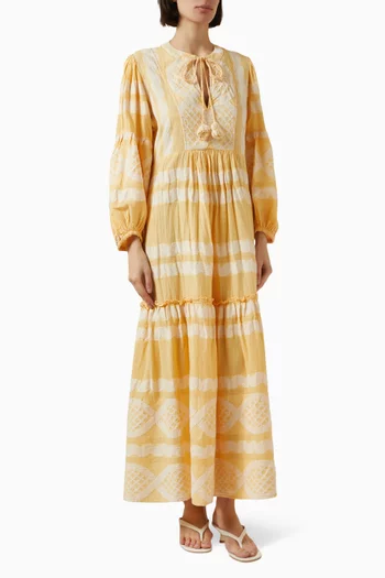 Zakar Printed Maxi Dress in Cotton-blend